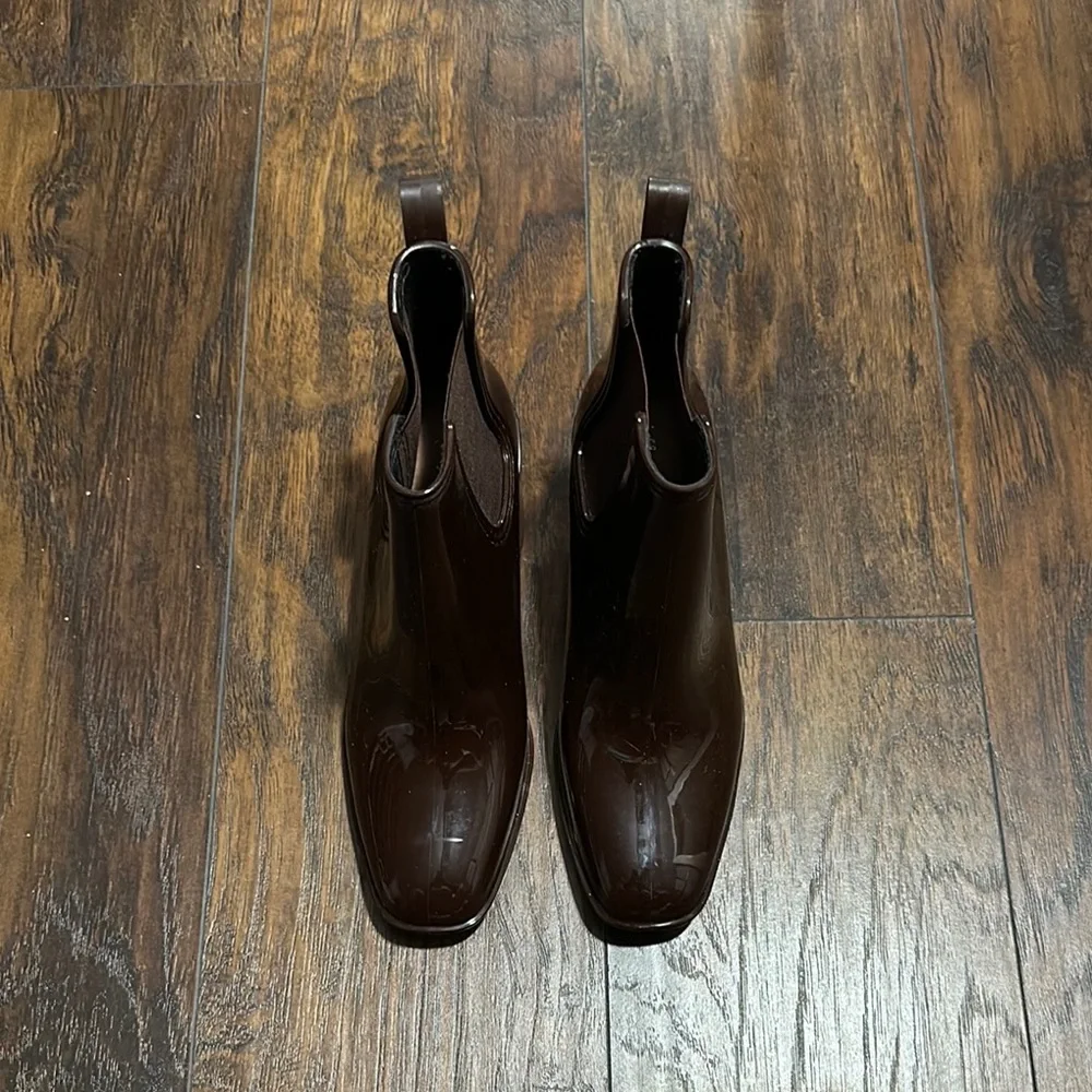 NWOB Jeffery Campbell Women's Ankle Block Heeled Rain Boots - Picture 5 of 11